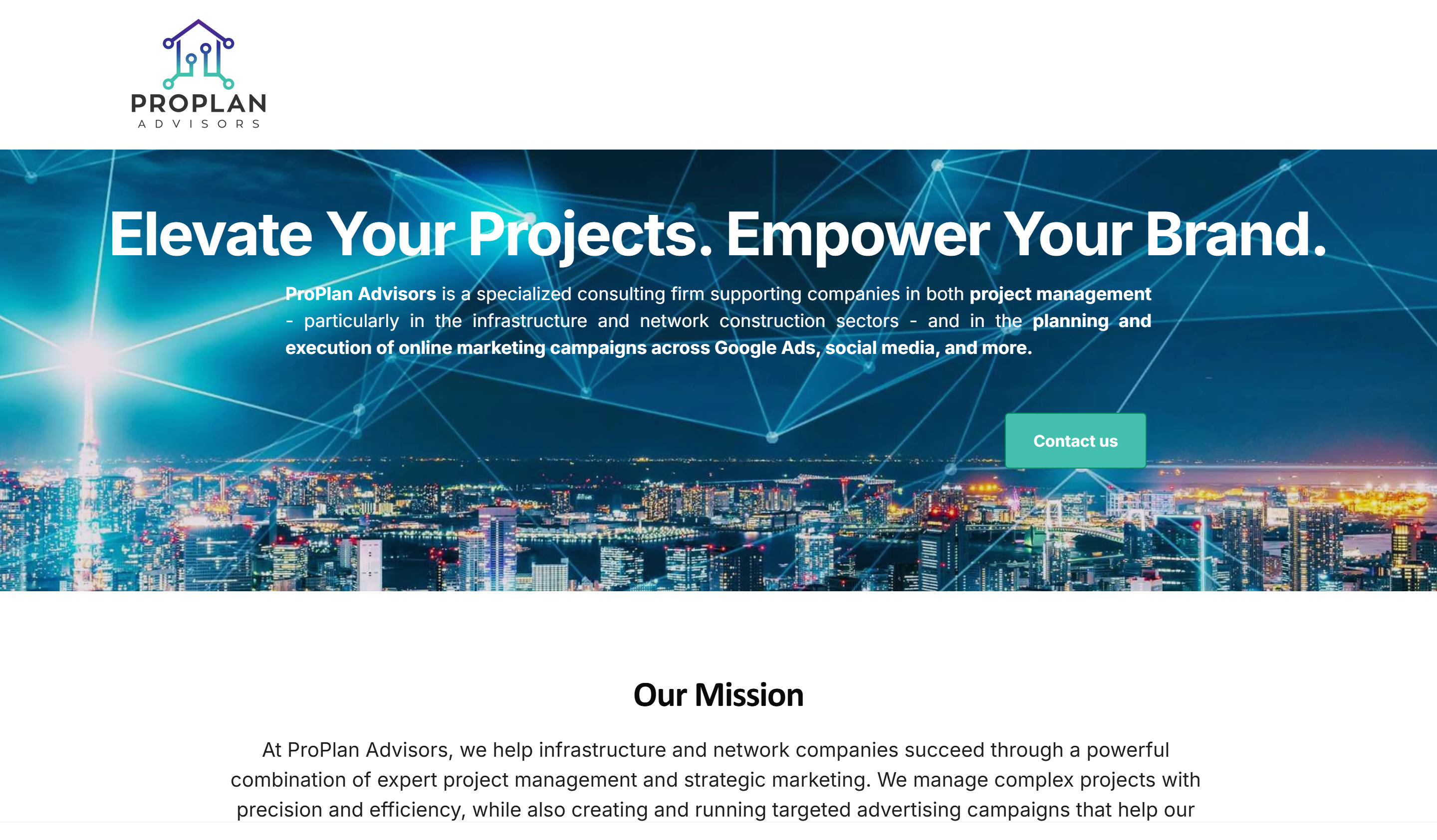 Proplan Advisors – Website